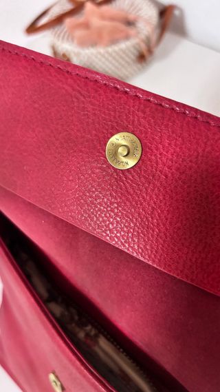 Bolso bandolera piel rojo