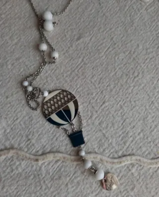 Collana S'agapo Acciaio con Perle Bianche