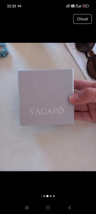 Collana S'agapo Acciaio con Perle Bianche