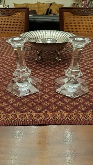 2 Candelabri in Cristallo Val Saint Lambert