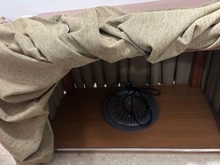 Mesa camilla cuadrada tela y madera