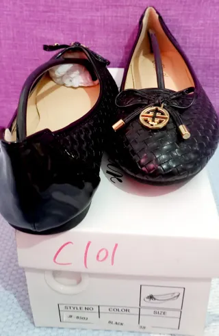 Bailarinas negras mujer talla 38