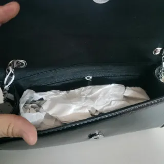 Bolso Negro MARYPAZ Cadena Plata