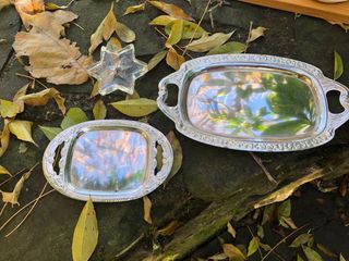 Set 2 vassoi e portacandele