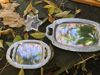 Set 2 vassoi e portacandele