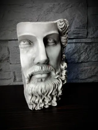 Statua Design Volto Zeus