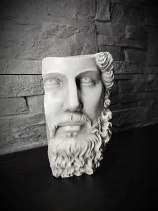 Statua Design Volto Zeus