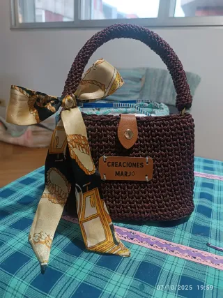 Bolso de trapillo azul