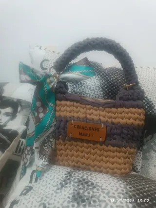 Bolso de trapillo azul