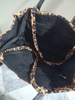 Bolso leopardo negro y marrón