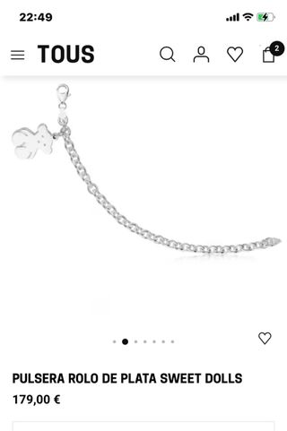 Pulsera Rolo Tous Oso Plata