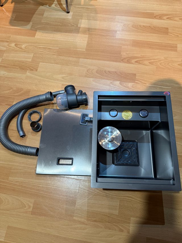 Fregadero Cocina Acero Inoxidable Negro