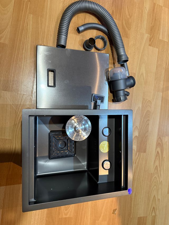 Fregadero Cocina Acero Inoxidable Negro