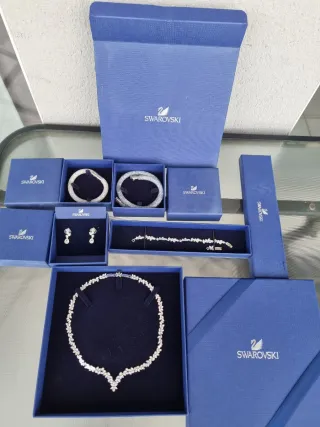 2 Conjuntos de Joyas Swarovski Plata