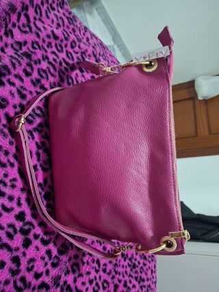 Bolso rosa piel