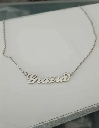 Collana con nome Grazia in acciaio