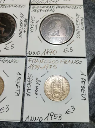 6 Monete: Alfonso XII, Governo P. Francisco Franco