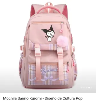 Mochila Kuromi Sanrio Rosa y Morada