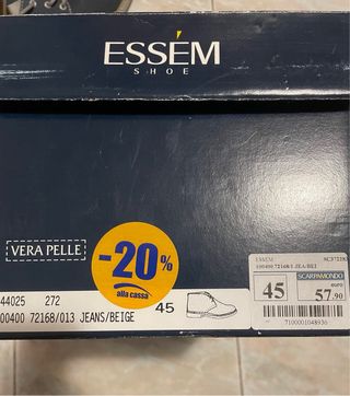 Scarpe Essém grigie uomo