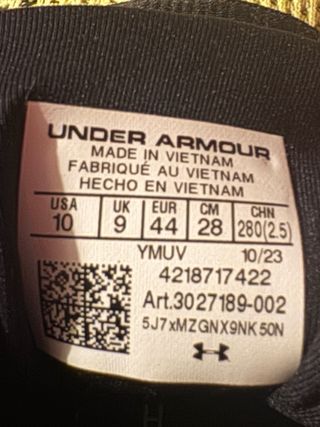 Zapatillas Under Armour Running Amarillas