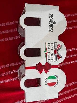 Set 12 Bicchieri Le Perle Italiane Alberi Natale