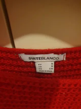 Jersey lana rojo oversize