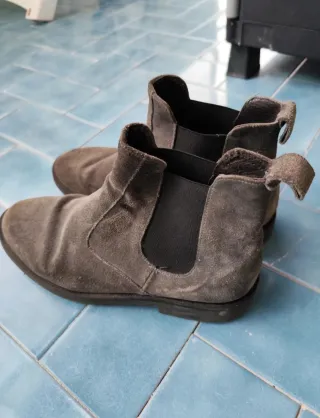 Stivaletti uomo camoscio grigio