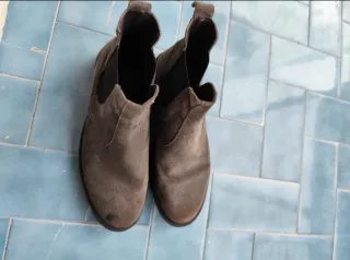 Stivaletti uomo camoscio grigio