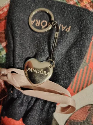 Portachiavi Pandora Cuore Argento in acciaio