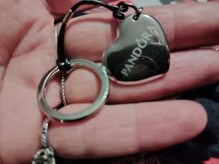 Portachiavi Pandora Cuore Argento in acciaio