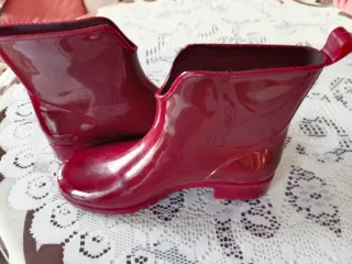 Botas de agua rojas. Recoger Navalmoral de la Mata