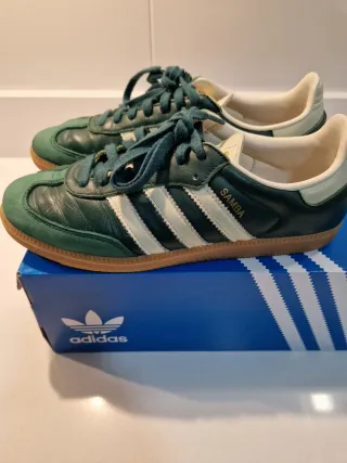 Zapatillas Adidas Samba Verde y Blanco