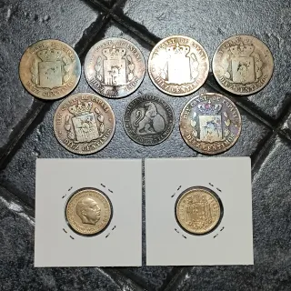 9 Monete Spagnole Alfonso XII