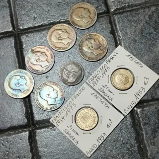 9 Monete Spagnole Alfonso XII