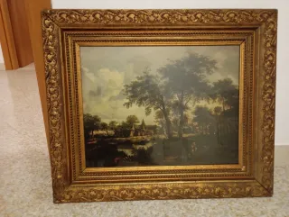 Quadro con cornice dorata