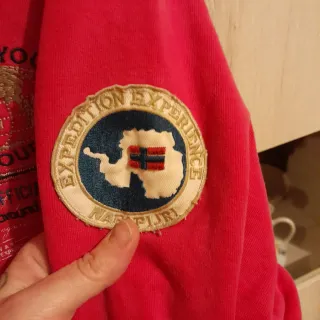 Felpa Napapijri rossa con zip
