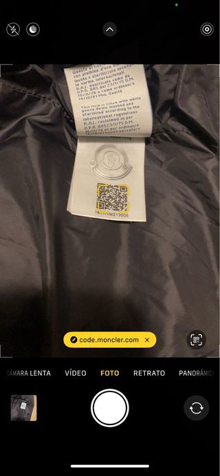 Chaqueta Moncler Puffer Negra Talla M