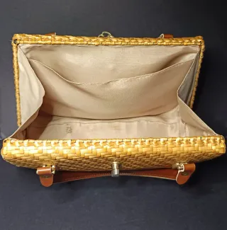 Borsa in paglia midollino vintage