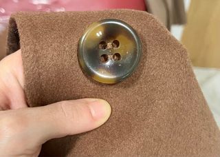 Cappotto Donna Vintage Lana Vergine Tg L Marrone