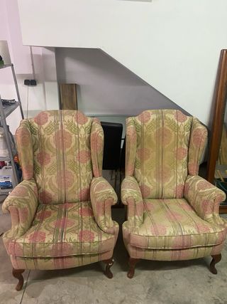 2 Sillones Antiguos Florales