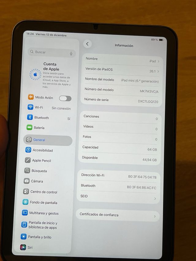 iPad Mini 6 (2021) 8.3 Wi-Fi 64GB