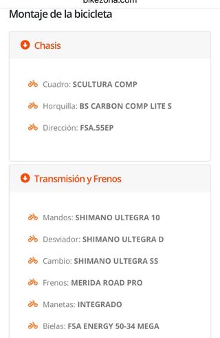 Bicicleta Mérida Scultura Comp 905