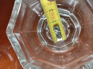 2 Portacandele in Vetro Ottagonali