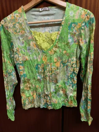 Blusa manga larga XIAGU floral