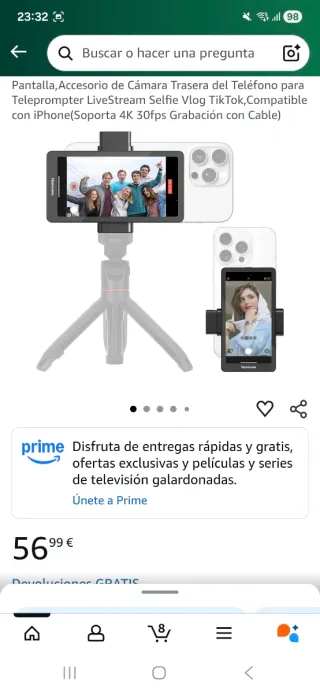Monitor Selfie Newmowa 4.95 4K/1080p