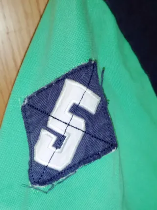 Polo Peter Cook Brighton Talla L - Rayas Verde