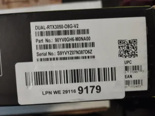 Tarjeta Gráfica ASUS Dual RTX 3050 8GB