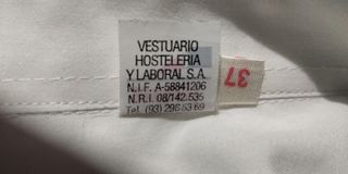 Camisa Hostelería T.37 Blanca