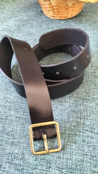 Cinturón de piel de vacuno unisex