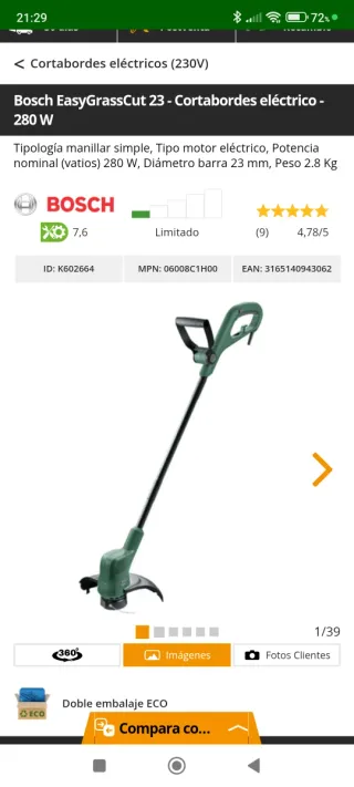 Corta filos Bosch Easy